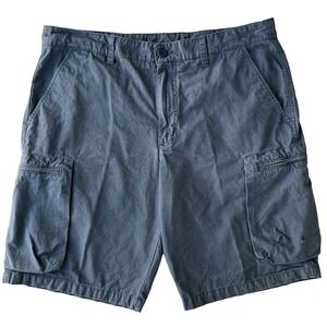 VTG Nike Athletic Dept Cargo Shorts Mens 36 Blue Cotton Utility Y2K 90s